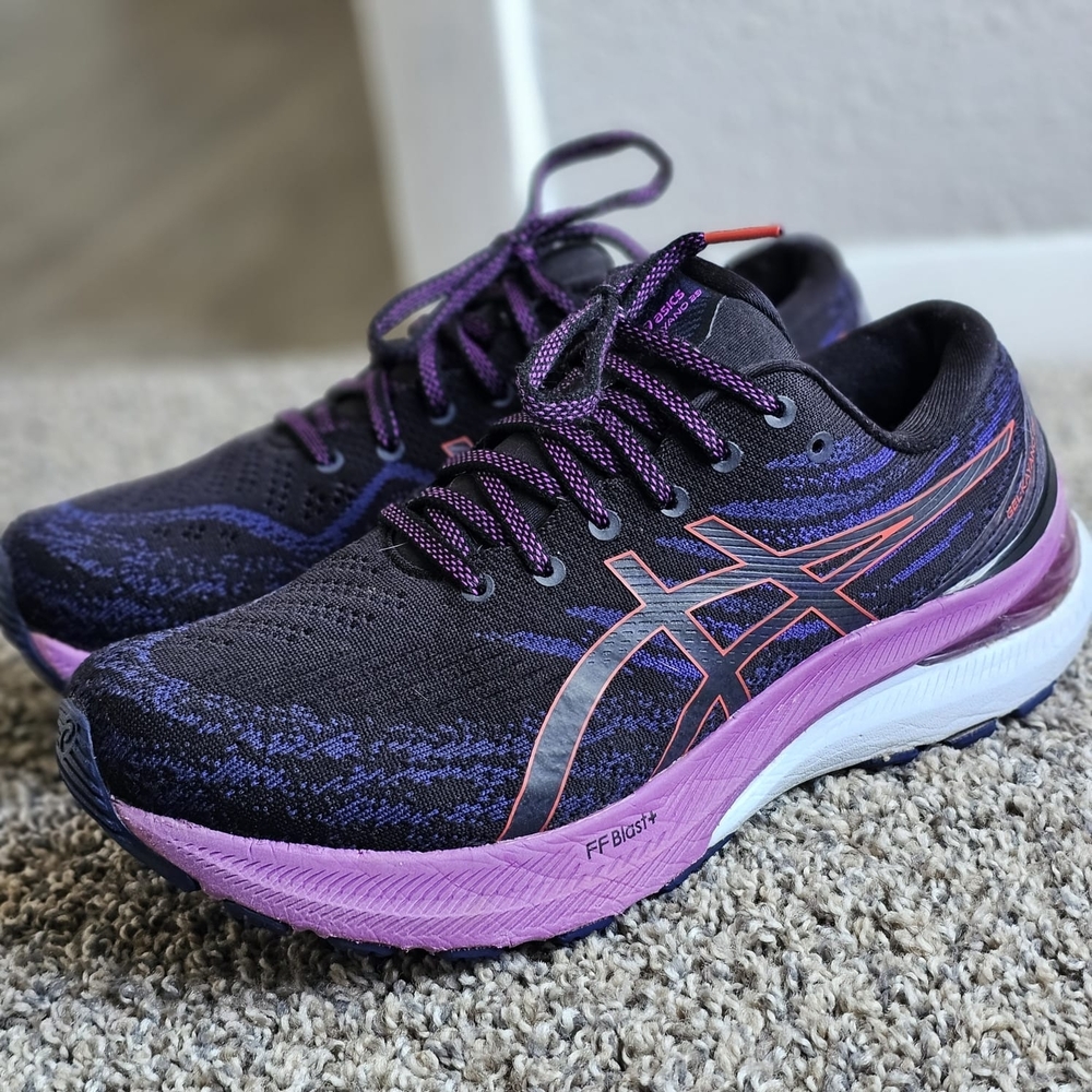 Asics Gel Kayano 29 Shoes Womens US 10 Black Purple Running Support